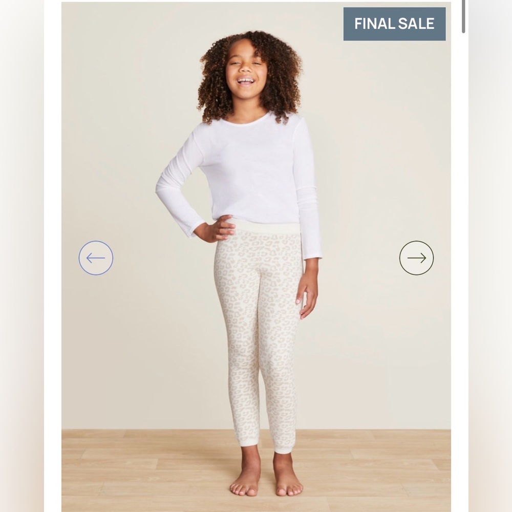 Girls Barefoot Dreams CozyChic Ultra Length Youth Leopard Legging